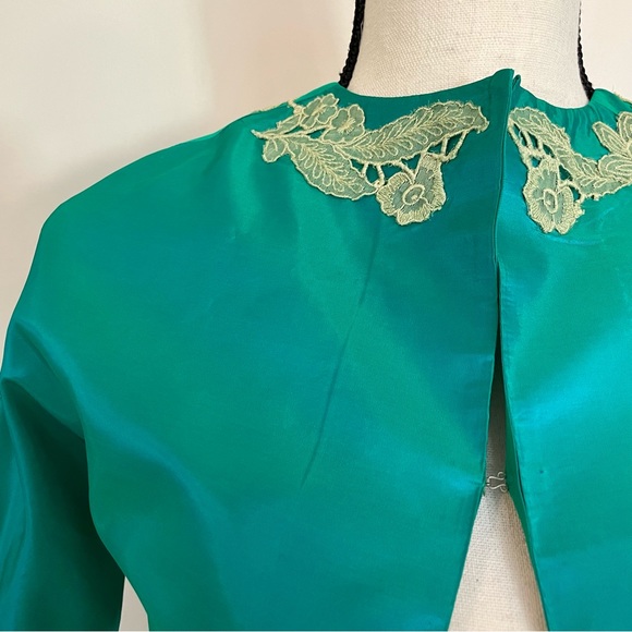 Vintage 50s Silk Bolero Jacket - Picture 2 of 4